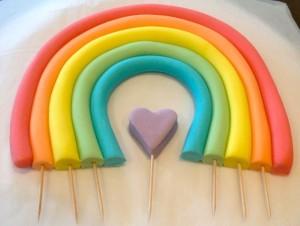 Rainbow Fondant Topper