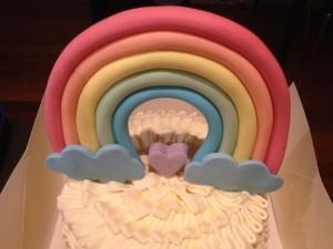 Rainbow Ruffle Cake