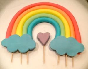 Rainbow Fondant Topper