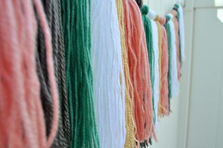 DIY Yarn Tassel Garland