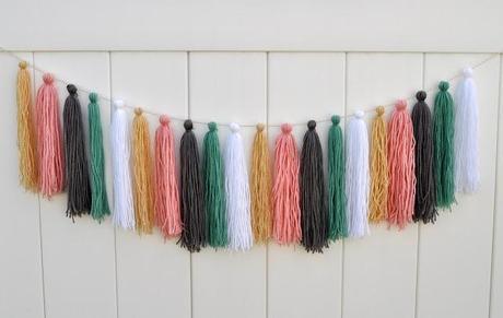 DIY Yarn Tassel Garland