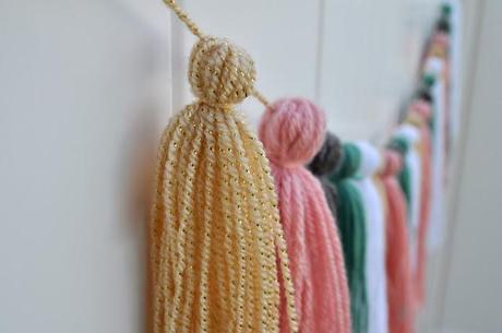 DIY Yarn Tassel Garland