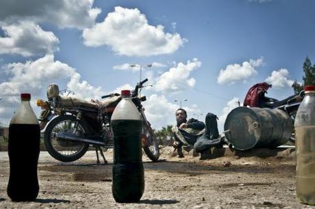 Abu Zechariah sells diesel and petrol per liter, and sometimes per half-liter.
