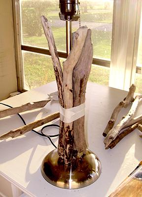 Step by Step Directions for Making a Driftwood Lamp