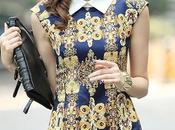 N-ataly: Special Print Lapel Collar Polyester Stunning Style...