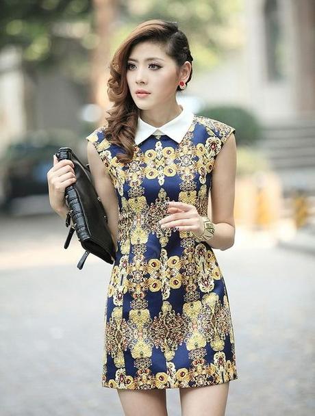 n-ataly:

Special Print Lapel Collar Polyester Stunning Style...