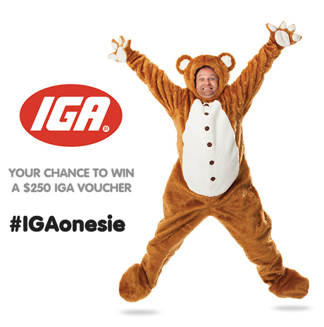 IGA Onesie : Your chance to win a $250 IGA voucher