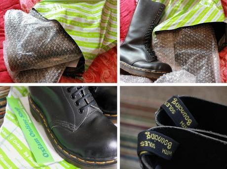 tuesday shoesday shoes from Oxfam fashion online shop summer sale black dr martin doc marten boots