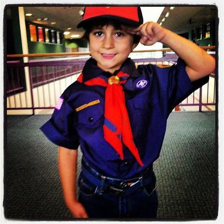 The cutest little Cub Scout ever!