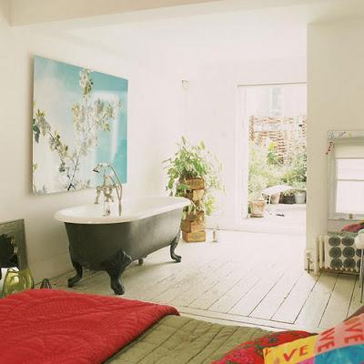 inspiration board | bedroom + bathroom combo