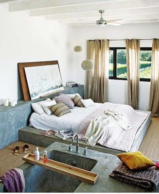 inspiration board | bedroom + bathroom combo