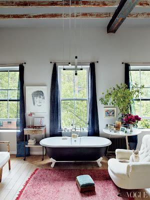inspiration board | bedroom + bathroom combo