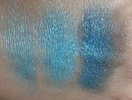 Essence Metal Glam Eye Shadow Jewel Up the Ocean Swatches