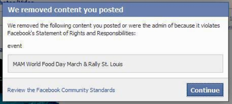 Facebook Removes March Against Monsanto Event