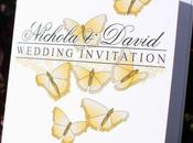 Butterfly Wedding Invitation Gold
