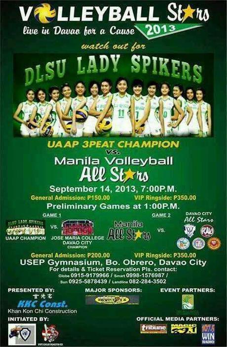 DLSU Lady Spikers as they go up against Manila All Stars on September 14 in Davao City