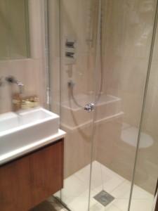 A good quality and spacious  shower 