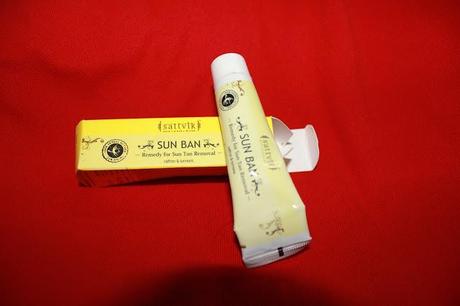 sattvik sunban (remedy for sun tan removal) with turmeric and saffron cream review