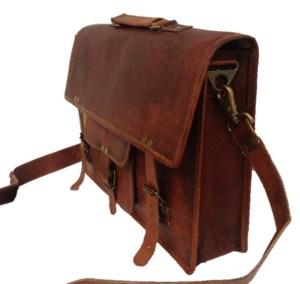 A leather messenger bag from TGL