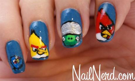 Nail Nerd Angry Bird Manicure