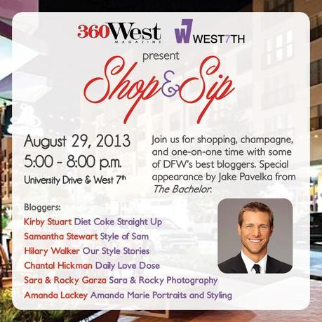 Shop and Sip Save the Date 8 20 13