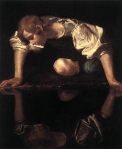 Narcissus by Carvaggio (c 1595)
