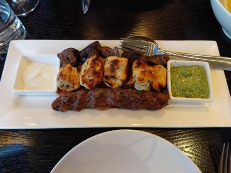 Shish taouk/ kafta / lamb meshwi /Roast vegetables