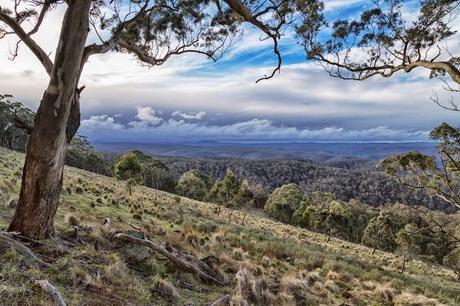 dark clouds over lerderderg gorge