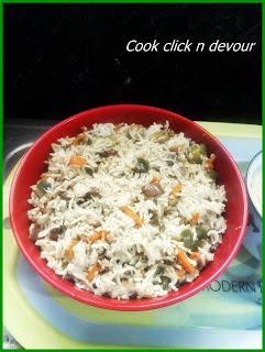 Vegetable pulao II (with fresh spice mix)