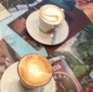 cappuccino and espresso at eataly