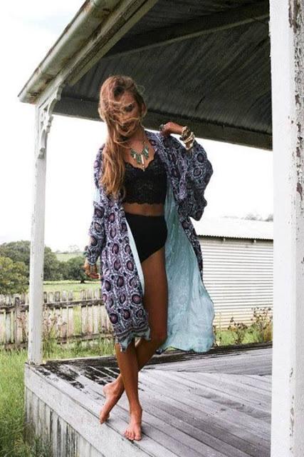 Keeping it Boho in a Kimono