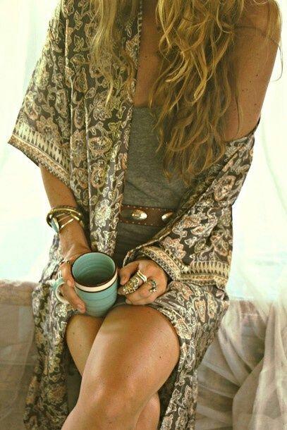 Keeping it Boho in a Kimono