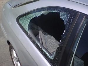 car window broken