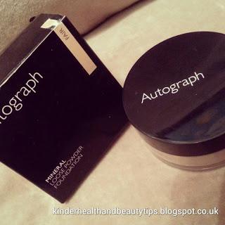 Autograph M&S; Mineral Loose Powder Foundation in Fair:  Review with Swatches