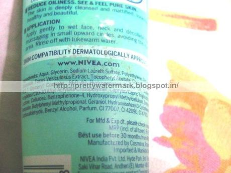 New Nivea Aqua Effect Face Wash-Product Review