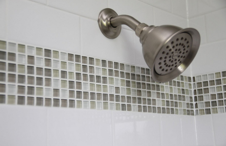 Shower glass mosaic