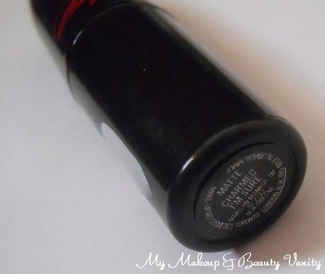 MAC Marilyn Monroe Collection Charmed I’m Sure Lipstick Review, Swatches+mac lipsticks+mac red lipsticks+charmed i am sure