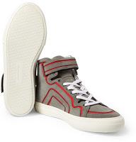 Current Racing Through Your Kicks: Pierre Hardy Suede and Leather High Top Sneakers