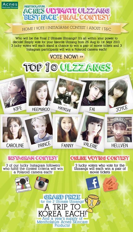 Vote for your favourite Mentholatum Acnes Ultimate Ulzzang to stand a chance to win a pair GV tickets ! [AD]