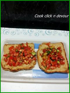 Bruschetta with multigrain bread