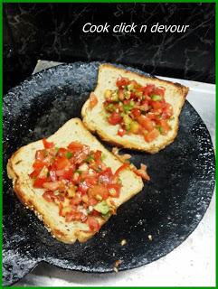 Bruschetta with multigrain bread