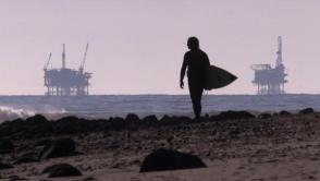 Oil rigs off the Santa Barbara coast in CA (photo: LA Times)