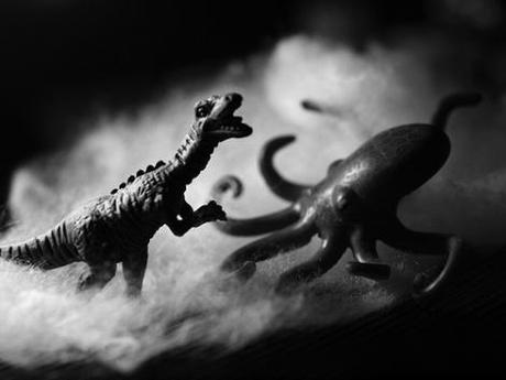 DINOSAUR VS OCTOPUS! By Johnson Cameraface.  http://www.flickr.com/photos/54459164@N00/8151186652/