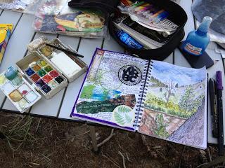 Art Journaling while camping