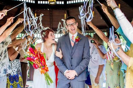 How awesome is this picture? (including the bride's stunning bouquet!) Destination Wedding: Antigua