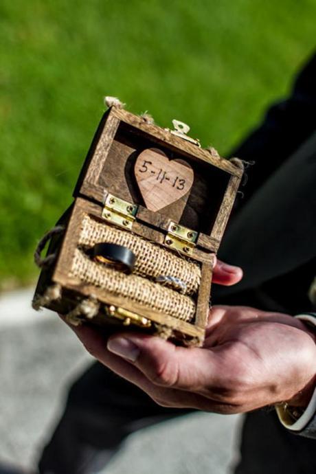 A mini treasure chest held the rings. Destination Wedding: Antigua