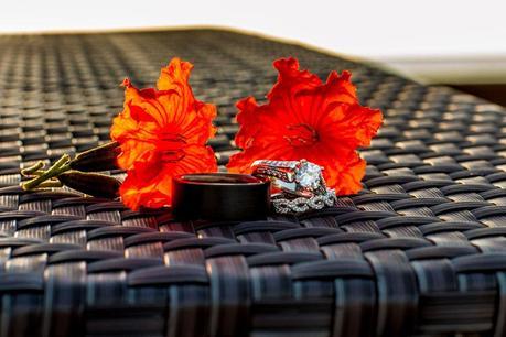 We've seen a lot of ring pictures, and this is definitely one of the best! Destination Wedding: Antigua