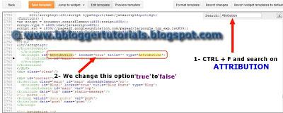 How To Remove Blogger Attribution Gadget in Blogger Blog