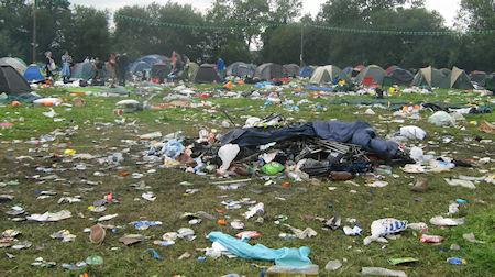 Sea Of Rubbish Left Behind By Music Fans At Reading Festival