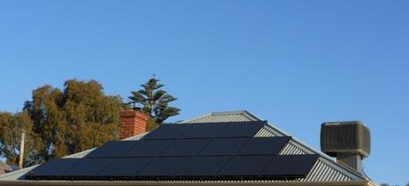 Rooftop solar panels can become a popular mass-market product. (Credit: Flickr @ Michael Coghlan http://www.flickr.com/photos/mikecogh/)